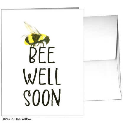 Bee Yellow, Greeting Card (8247P), A2 Card Front, www.printedcanvas.com