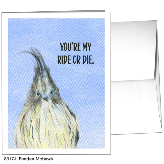 Feather Mohawk, Greeting Card (8317J), A2, printedcanvas.com