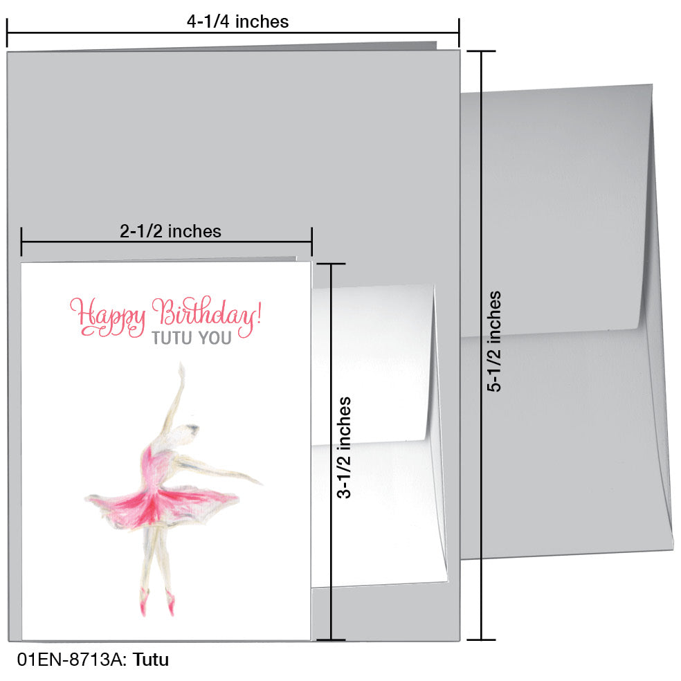 Tutu, Greeting Card (8713A), Enclosure, www.printedcanvas.com
