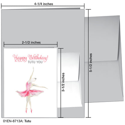 Tutu, Greeting Card (8713A), Enclosure, www.printedcanvas.com