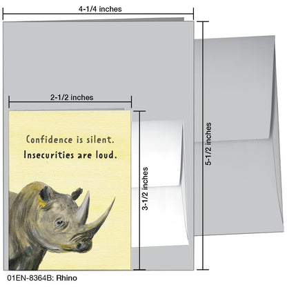 Rhino, Greeting Card (8364B), Enclosure Card, printedcanvas.com