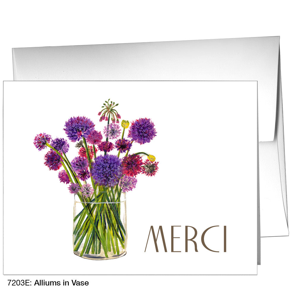 Alliums in Vase, Greeting Card (7203E), A2, printedcanvas.com