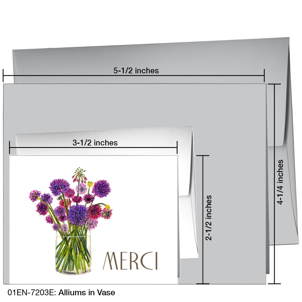 Alliums in Vase, Greeting Card (7203E), Enclosure, printedcanvas.com