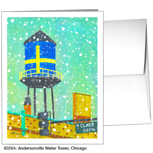 Andersonville Water Tower, Chicago, Greeting Card (8026A), A2, printedcanvas.com