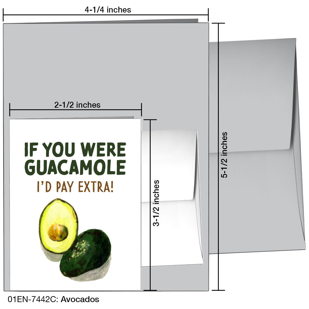 Avocados, Greeting Card (7442C), Enclosure, printedcanvas.com