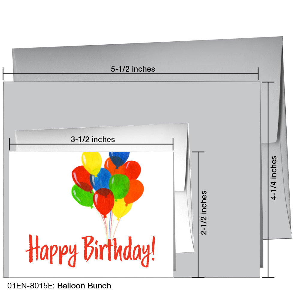 Balloon Bunch, Greeting Card (8015E), Enclosure, printedcanvas.com