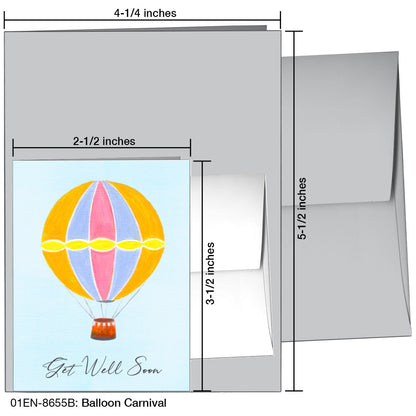 Balloon Carnival, Greeting Card (8655B), Enclosure Card, www.printedcanvas.com