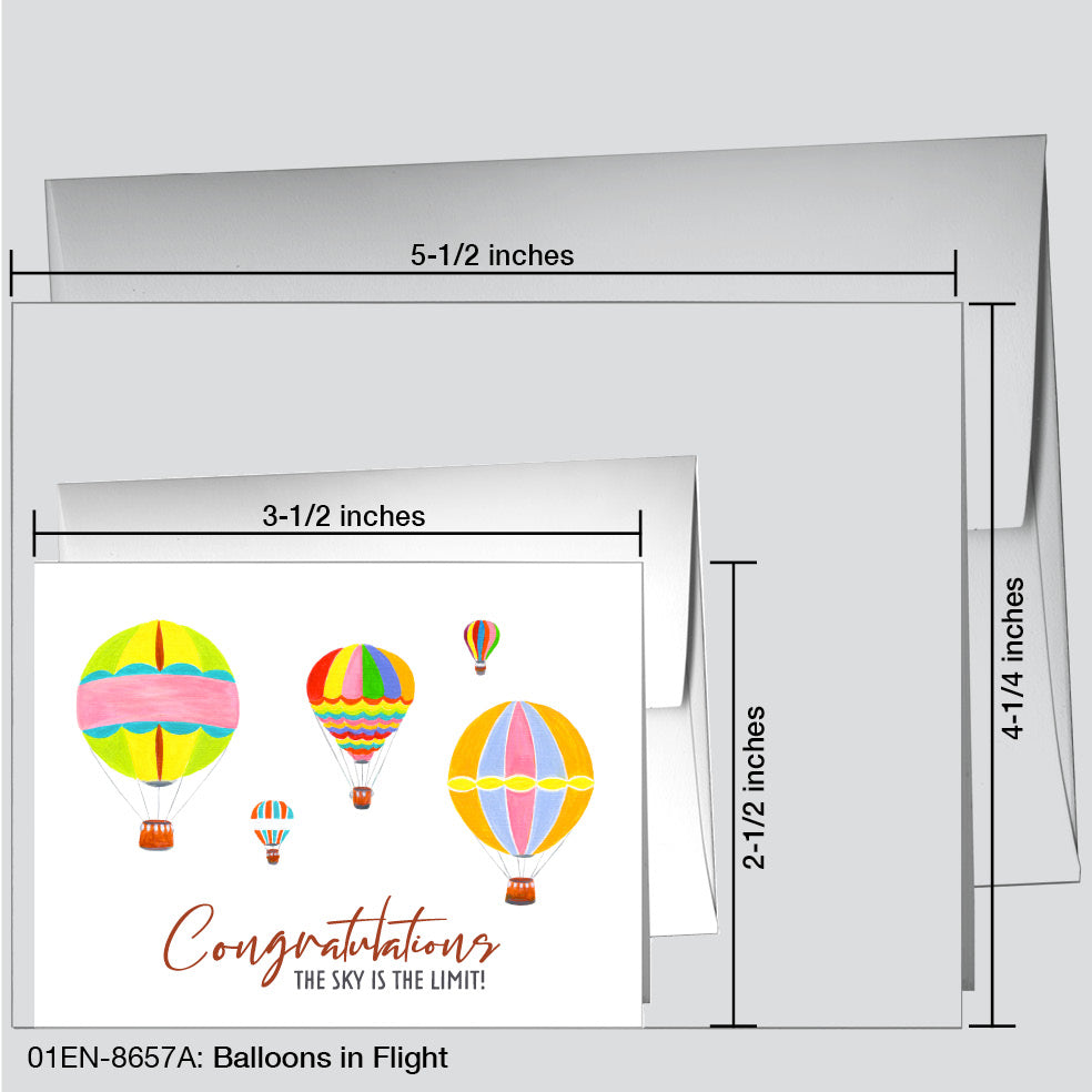 Balloons In Flight, Greeting Card (8657A), Enclosure, printedcanvas.com