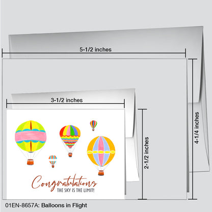 Balloons In Flight, Greeting Card (8657A), Enclosure, printedcanvas.com