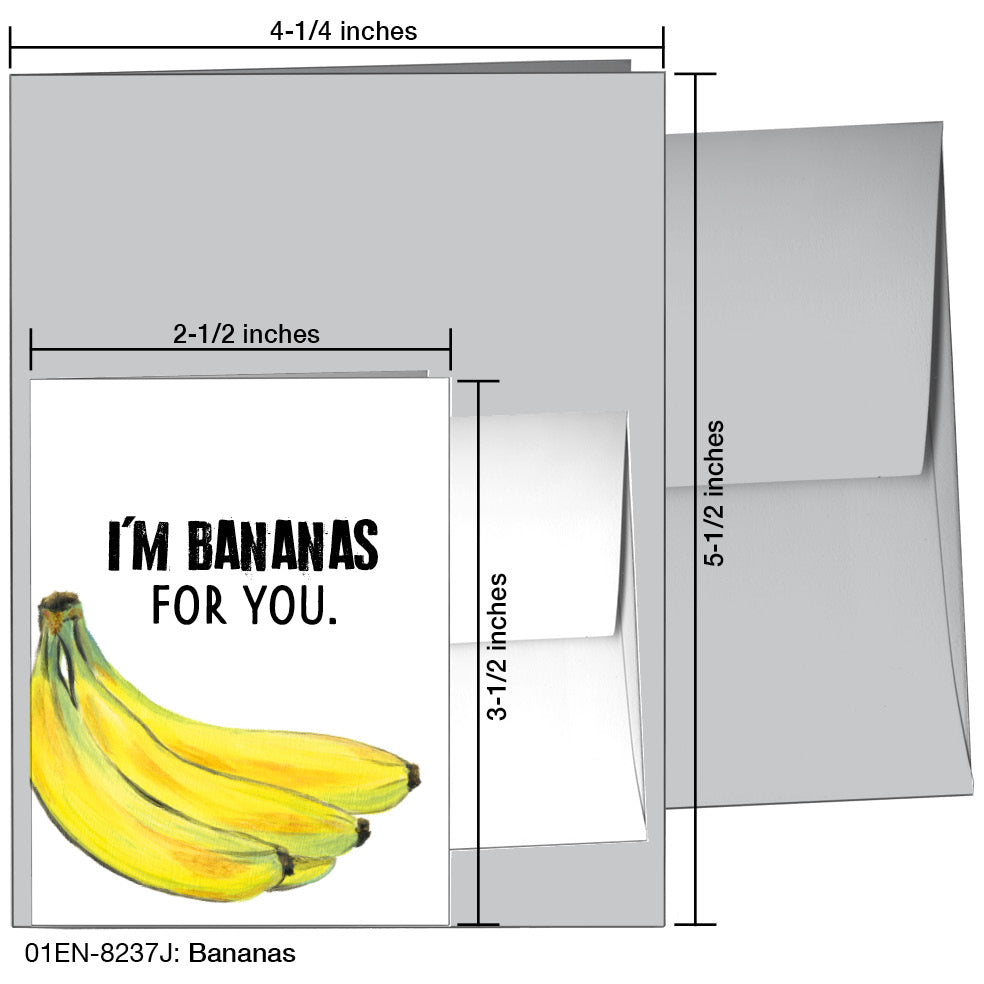 Bananas, Greeting Card (8237J), Enclosure, printedcanvas.com