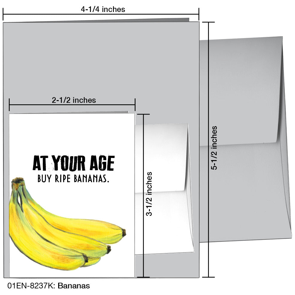 Bananas, Greeting Card (8237K), Enclosure, printedcanvas.com