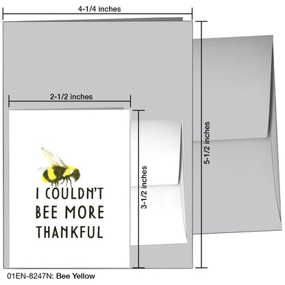 Bee Yellow, Greeting Card (8247N), Enclosure, printedcanvas.com