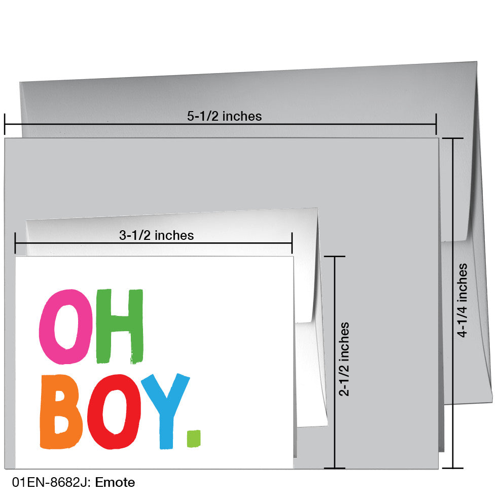 Emote, Greeting Card (8682J), Enclosure Card, www.printedcanvas.com