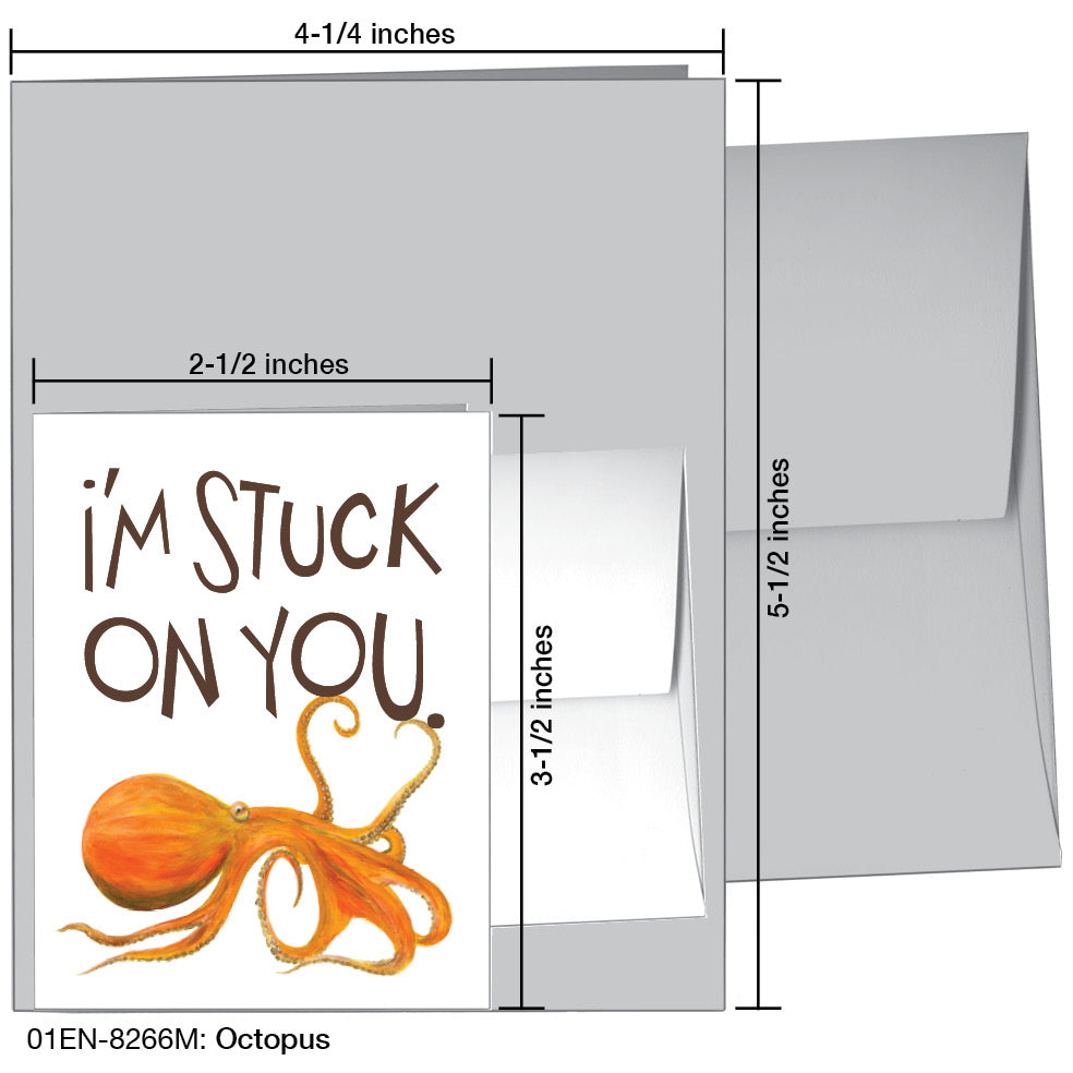 Octopus, Greeting Card (8266M), Enclosure, printedcanvas.com