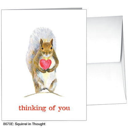 Squirrel in Thought, Greeting Card (8670E), A2 Card, www.printedcanvas.com