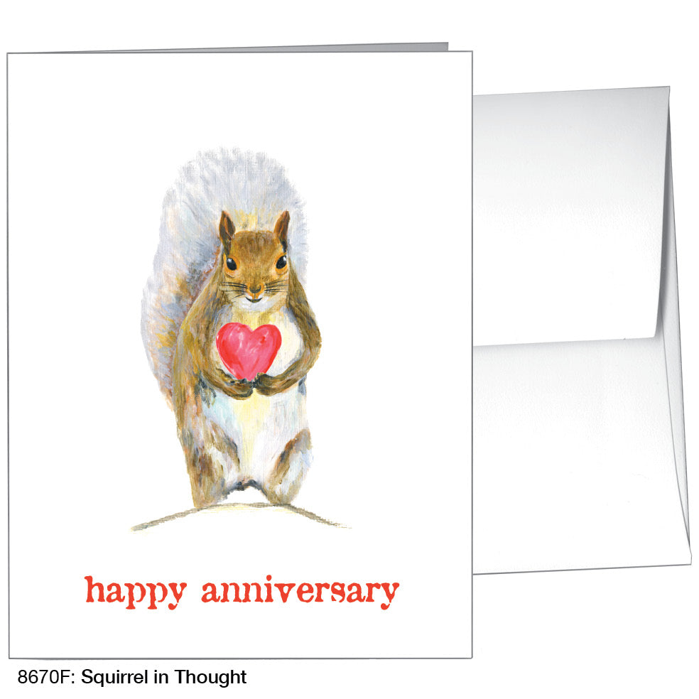 Squirrel in Thought, Greeting Card (8670F), A2 Card Front, www.printedcanvas.com