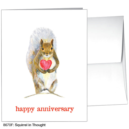 Squirrel in Thought, Greeting Card (8670F), A2 Card Front, www.printedcanvas.com