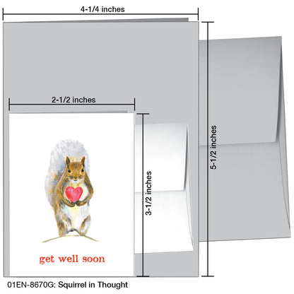 Squirrel in Thought, Greeting Card (8670G), Enclosure, www.printedcanvas.com