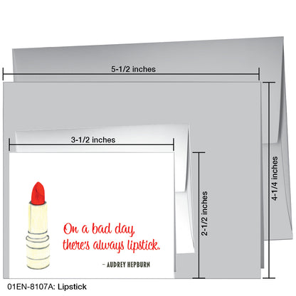 Lipstick, Greeting Card (8107A), Enclosure Card, printedcanvas.com