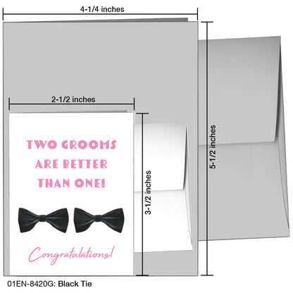 Black Tie, Greeting Card (8420G), Enclosure Card, printedcanvas.com