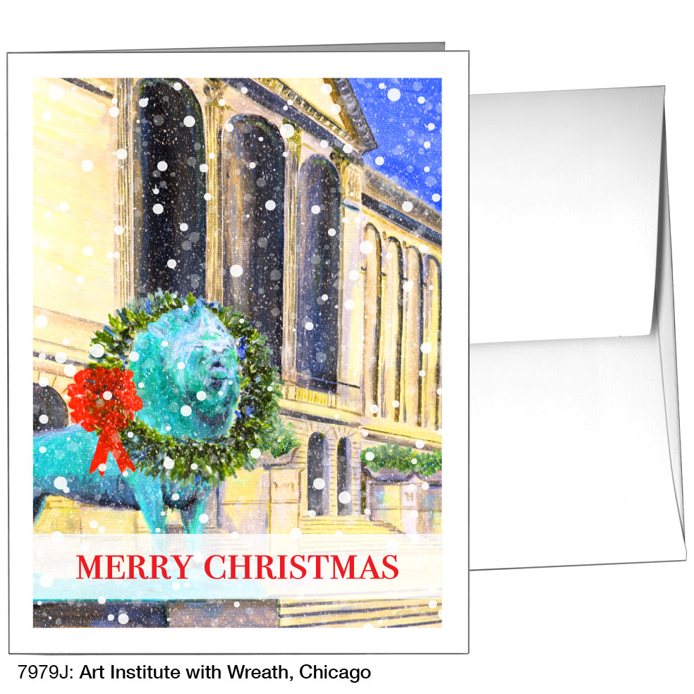 Art Institute With Wreath, Chicago, Greeting Card (7979J), A2, printedcanvas.com