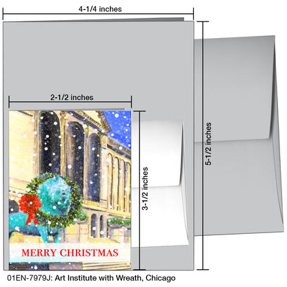 Art Institute With Wreath, Chicago, Greeting Card (7979J), Enclosure, printedcanvas.com