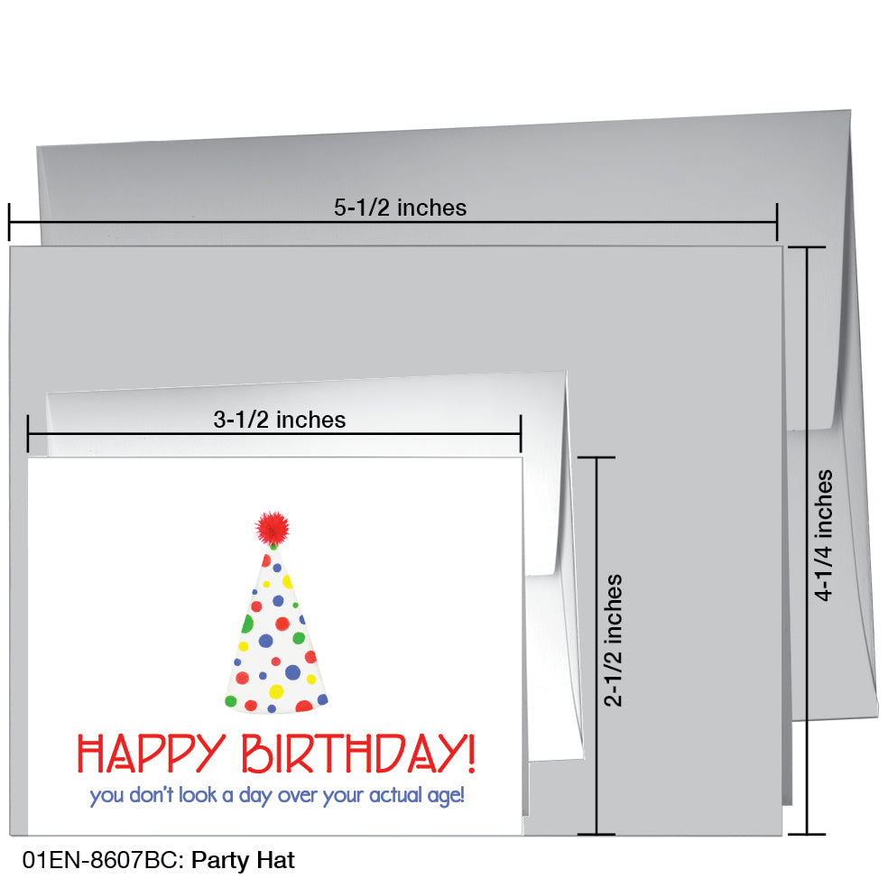 Party Hat, Greeting Card (8607BC), Enclosure Card, www.printedcanvas.com