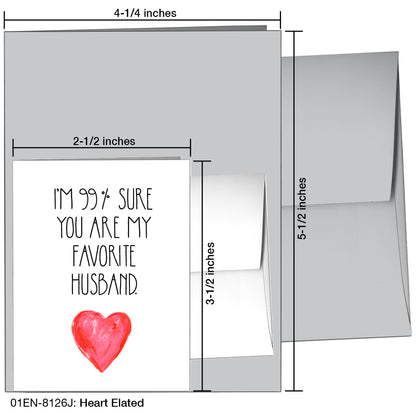 Heart Elated, Greeting Card (8126J), Enclosure Card, www.printedcanvas.com