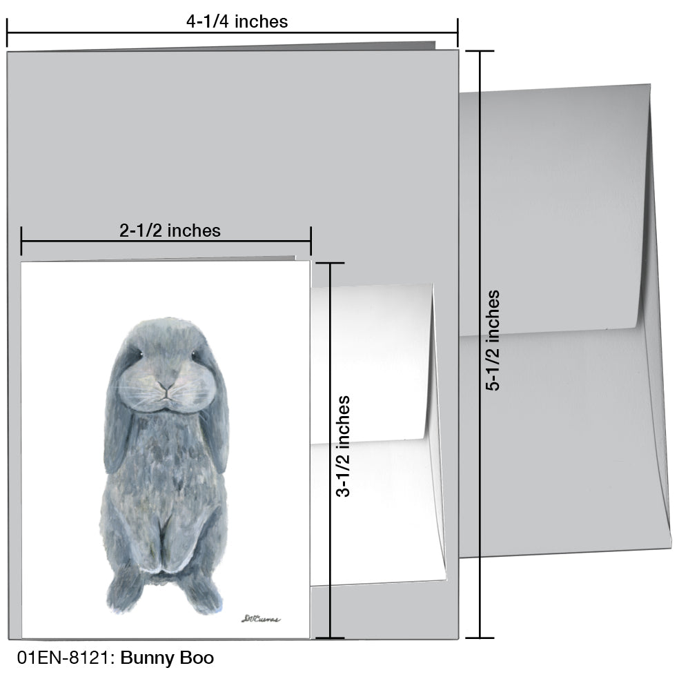 Bunny Boo, Greeting Card (8121A), Enclosure Card, www.printedcanvas.com