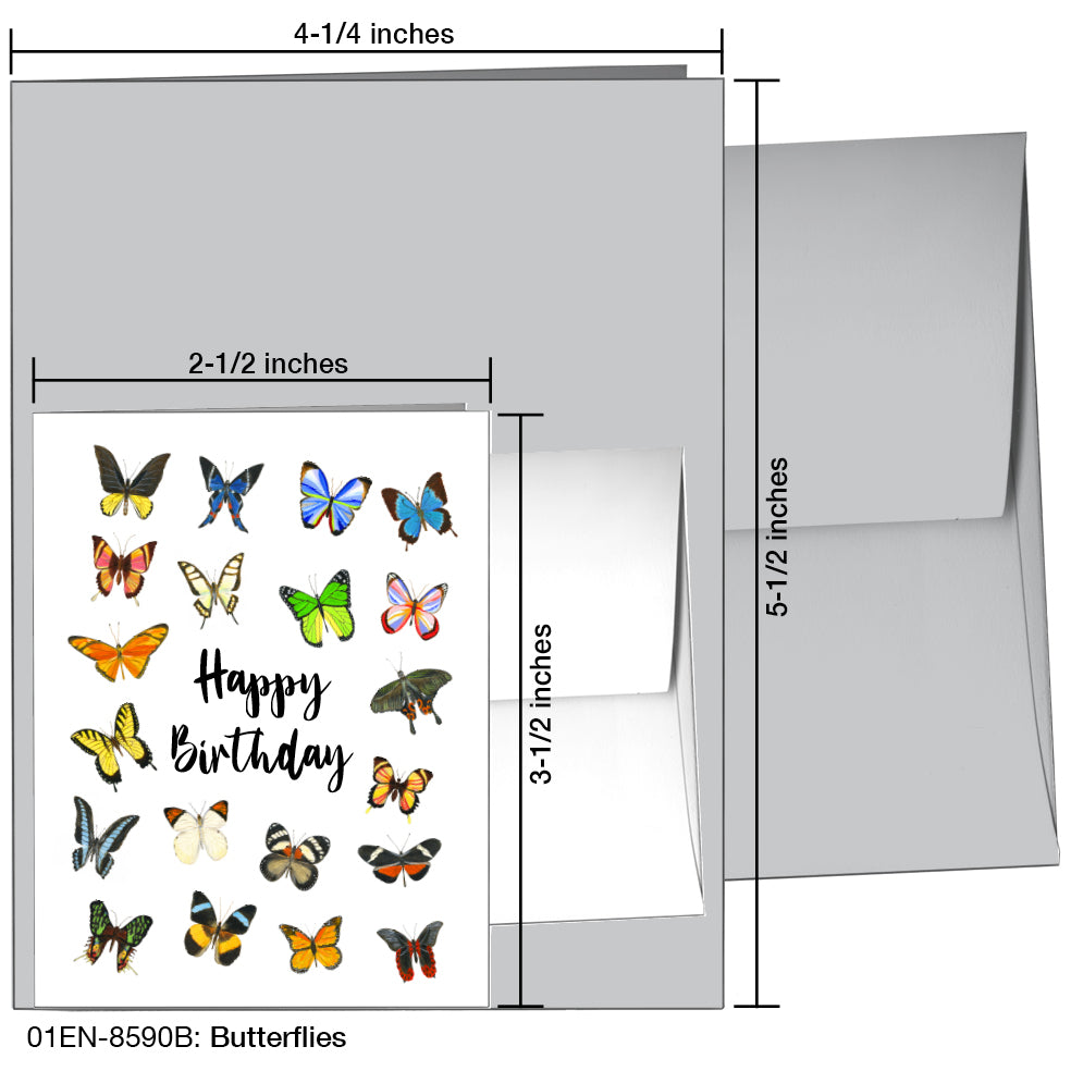 Butterflies, Greeting Card (8590B), Enclosure Card, printedcanvas.com
