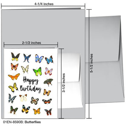 Butterflies, Greeting Card (8590B), Enclosure Card, printedcanvas.com