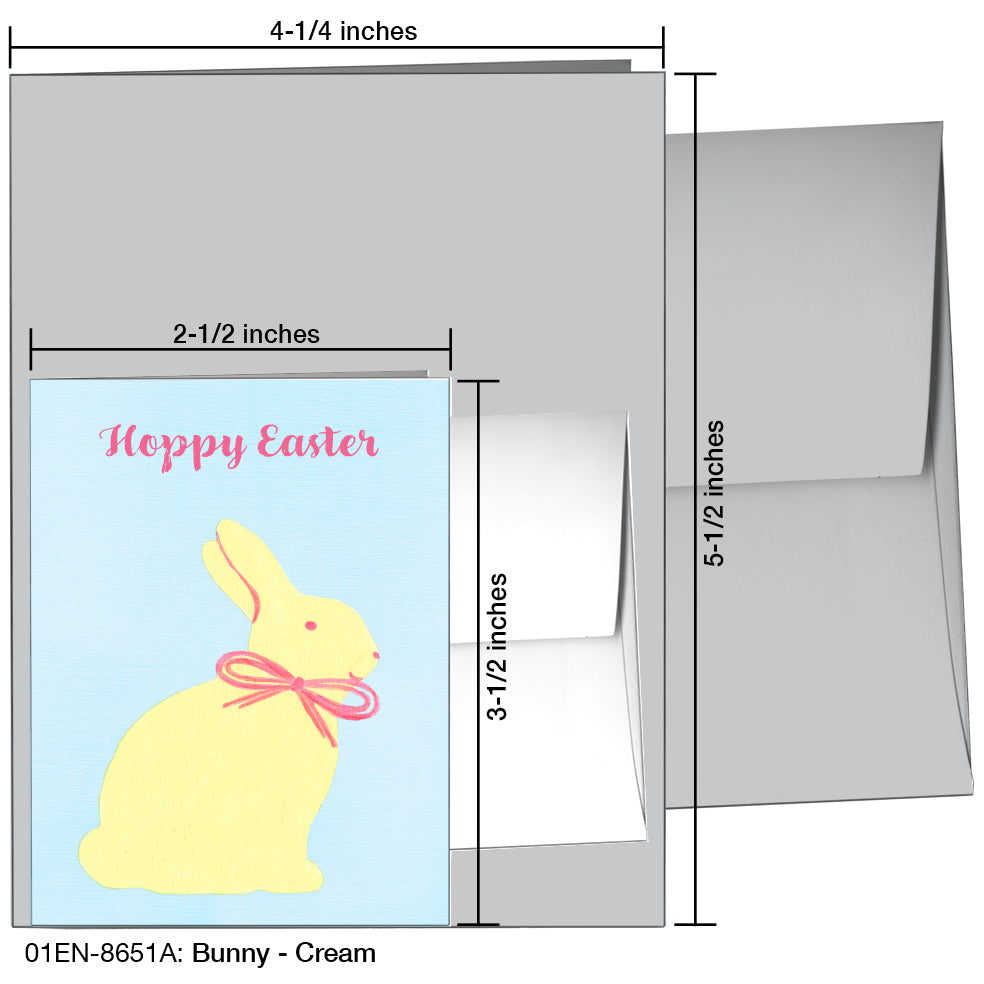 Bunny - Cream, Greeting Card (8651A), Enclosure, printedcanvas.com