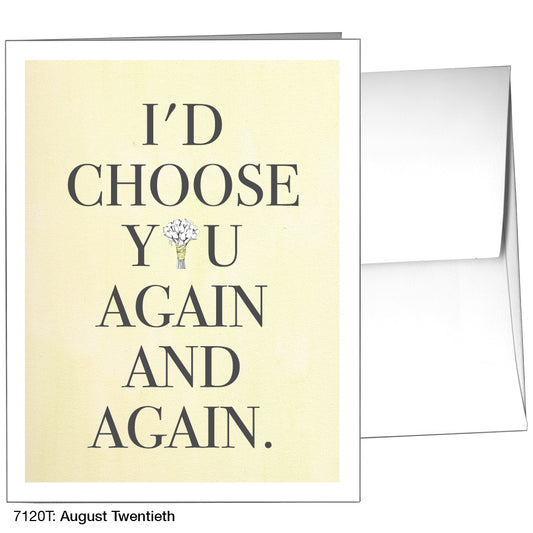 August Twentieth, Greeting Card (7120T), A2 Card Front, www.printedcanvas.com