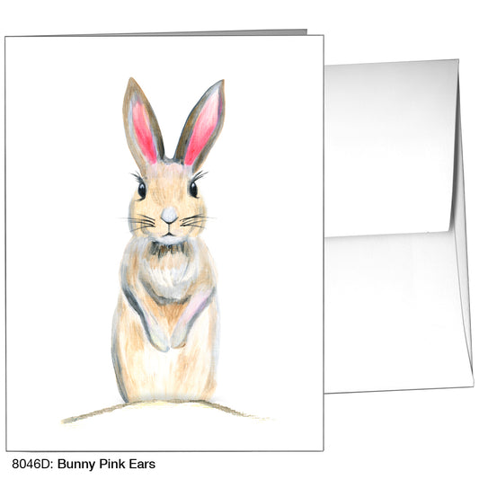 Bunny Pink Ears, Greeting Card (8046D), A2 Card Front, www.printedcanvas.com