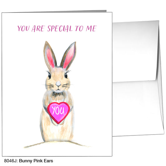 Bunny Pink Ears, Greeting Card (8046J), A2, printedcanvas.com
