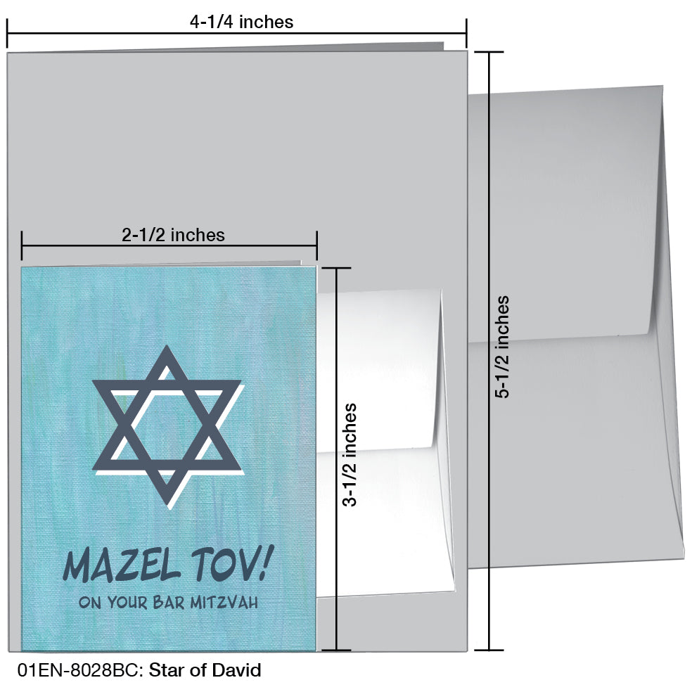 Star of David, Greeting Card (8028BC), Enclosure, printedcanvas.com