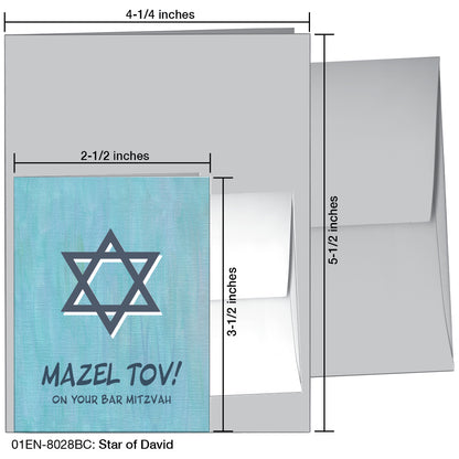 Star of David, Greeting Card (8028BC), Enclosure, printedcanvas.com