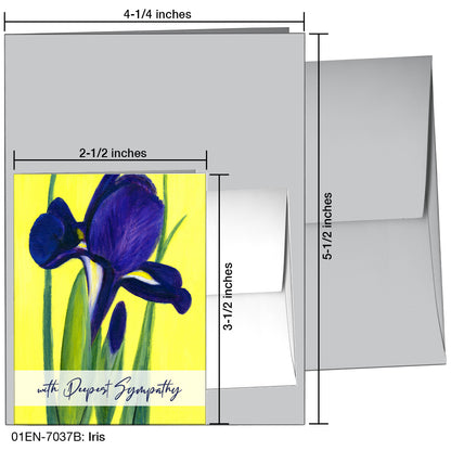 Iris, Greeting Card (7037B), Enclosure Card, www.printedcanvas.com