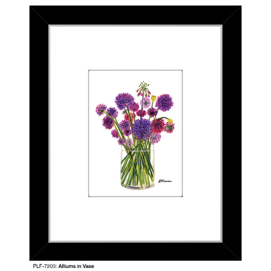 Alliums in Vase, Print (#7203) - Printed Canvas