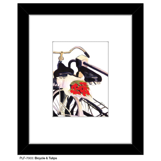 Bicycle & Tulips, Print (#7003) - Printed Canvas