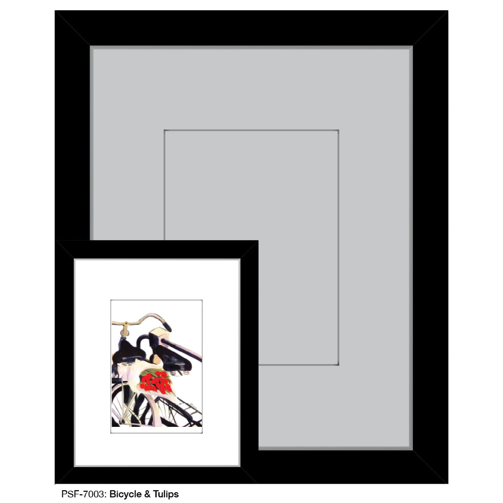 Bicycle & Tulips, Print (#7003) - Printed Canvas