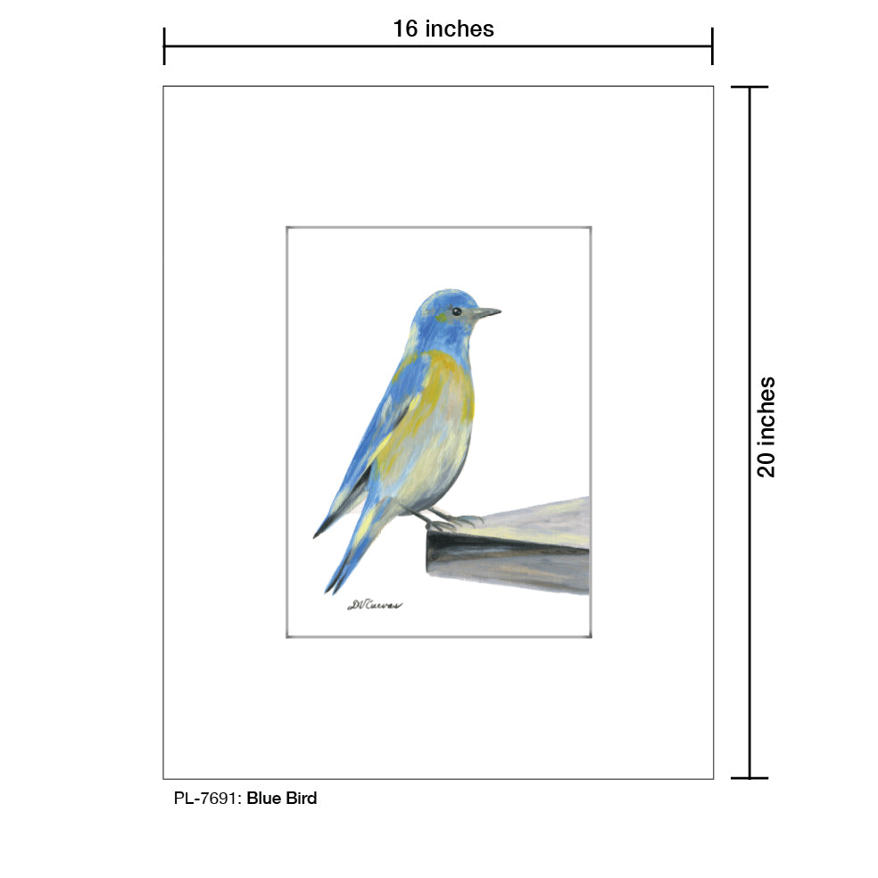 Blue Bird, Print (#7691) - Printed Canvas