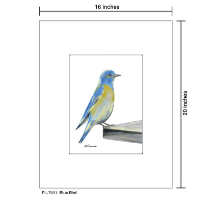 Blue Bird, Print (#7691) - Printed Canvas