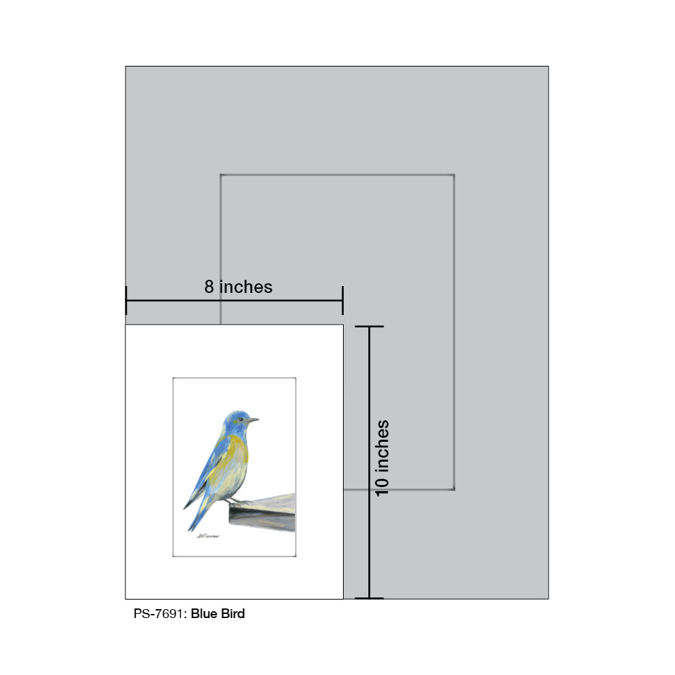 Blue Bird, Print (#7691) - Printed Canvas