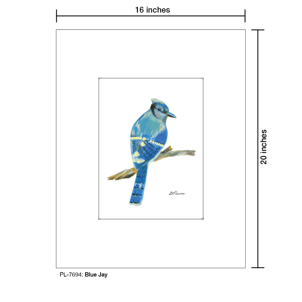 Blue Jay, Print (#7694) - Printed Canvas