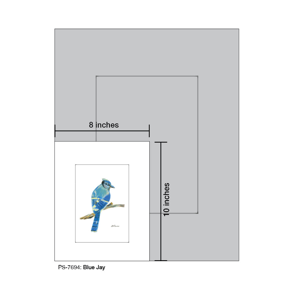 Blue Jay, Print (#7694) - Printed Canvas