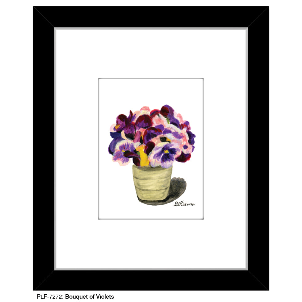 Bouquet of Violets, Print (#7272) - Printed Canvas