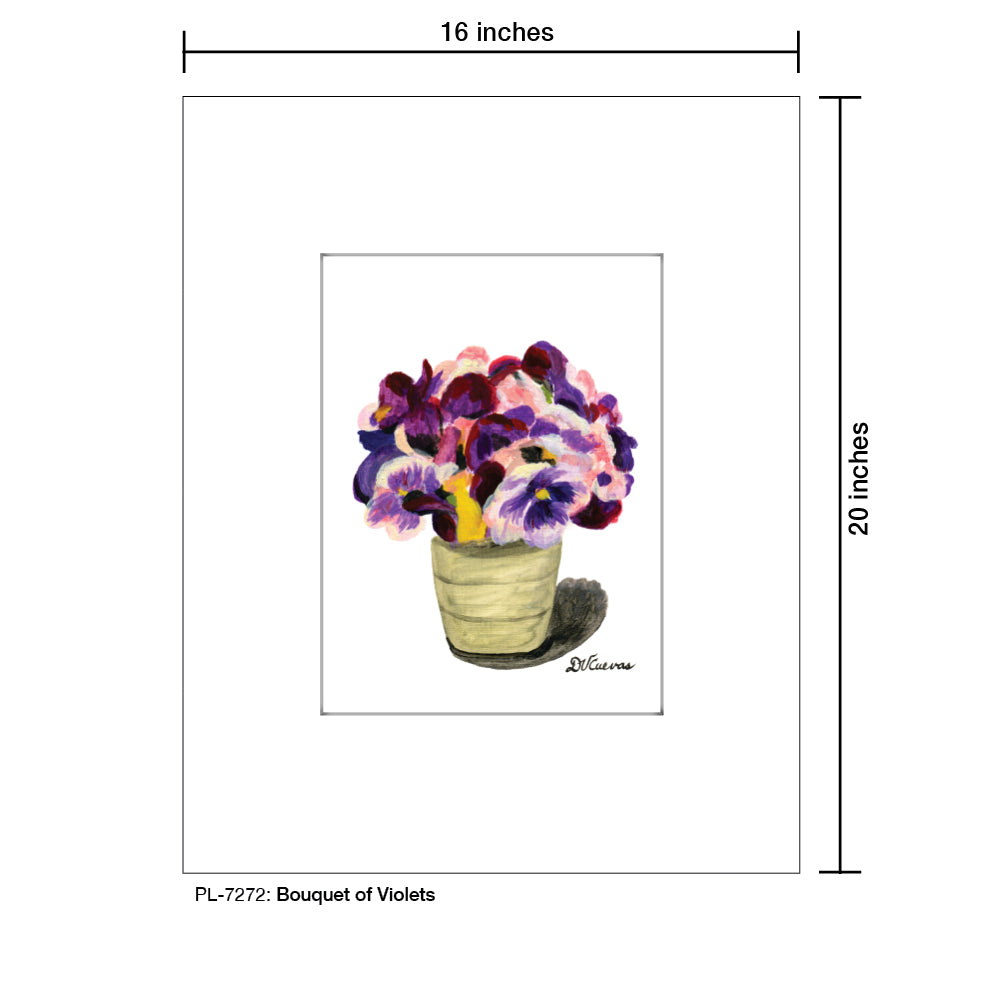 Bouquet of Violets, Print (#7272) - Printed Canvas