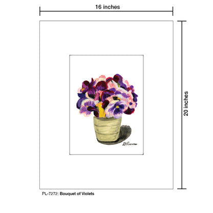 Bouquet of Violets, Print (#7272) - Printed Canvas