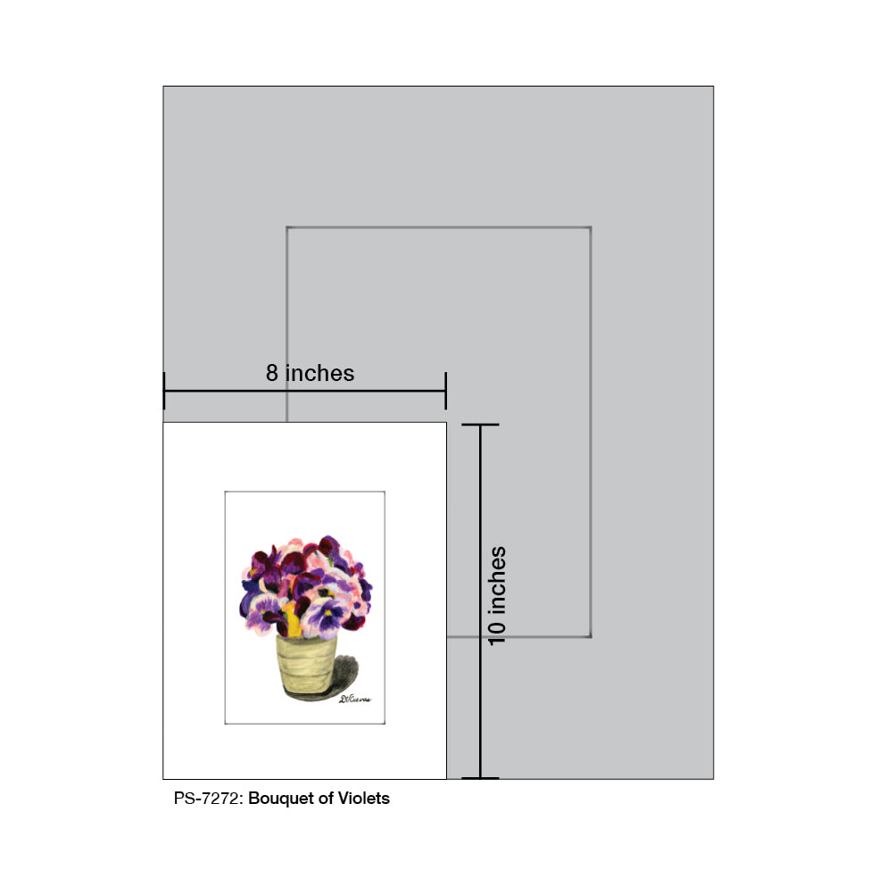 Bouquet of Violets, Print (#7272) - Printed Canvas